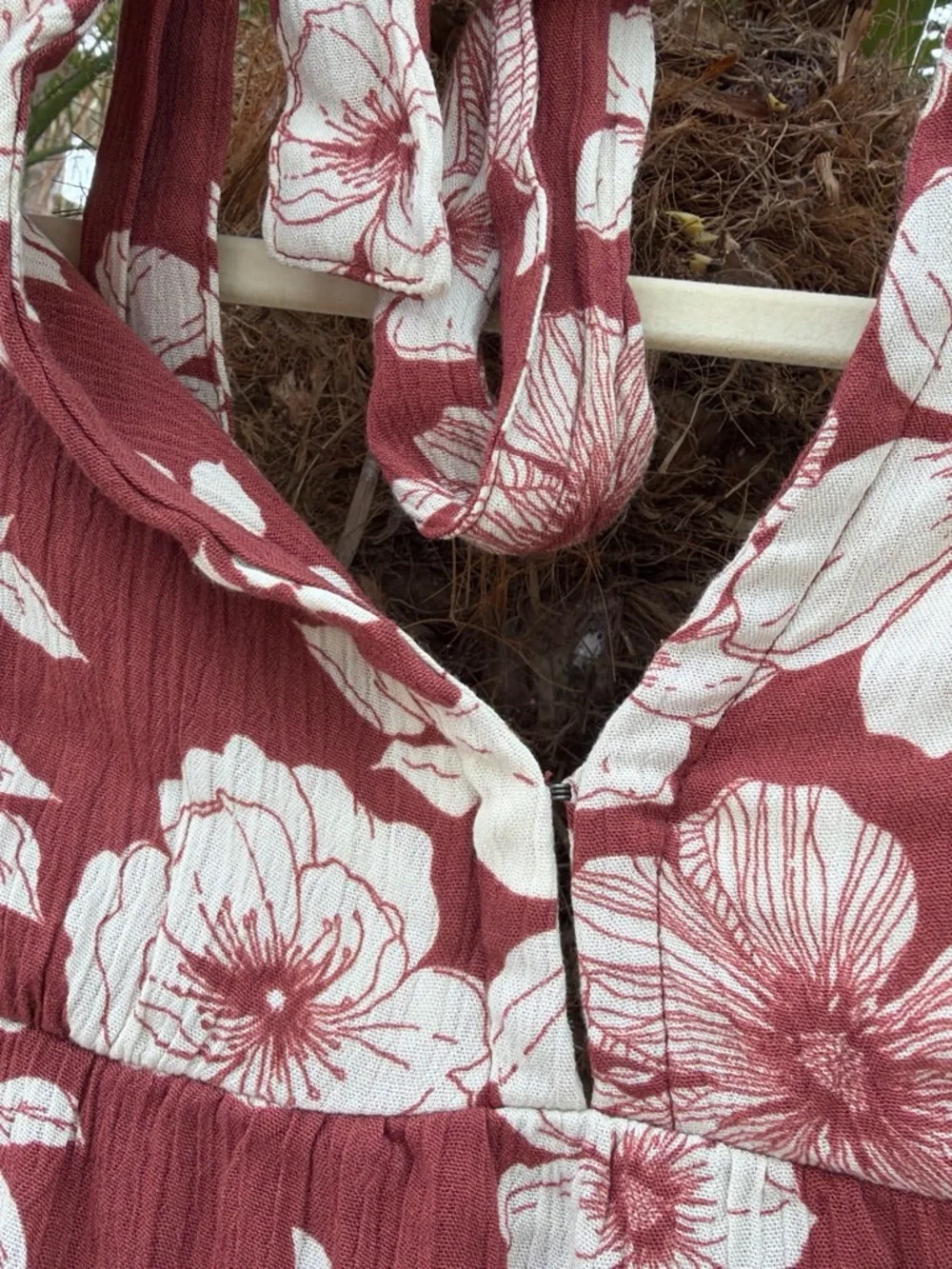 Abercrombie & Fitch Dusty Rose Floral Strapless Maxi Dress